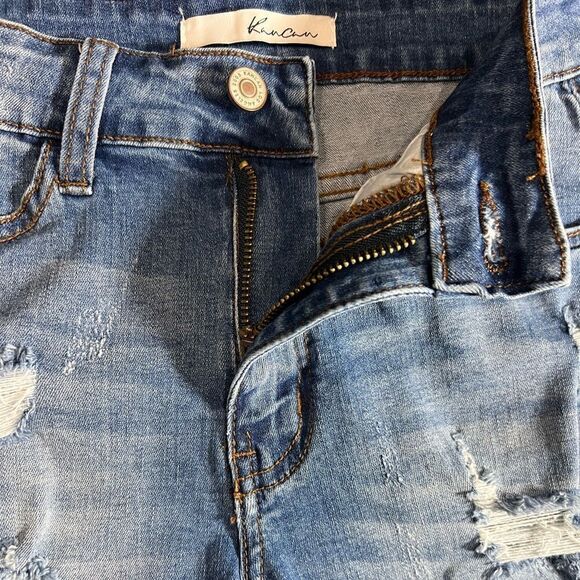 Kancan Jean shorts distressed frayed denim size W3 / 25 - Picture 6 of 11